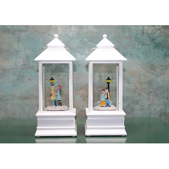 Kış Masalı Tasarımı Işıklı Müzikli Kar Küresi