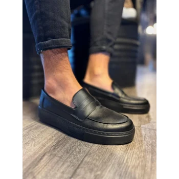 Knack Günlük Klasik Ayakkabı 400 Siyah (Siyah Taban)