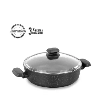 Korkmaz Ornella 24x6.5 cm Kısa Tencere A1843