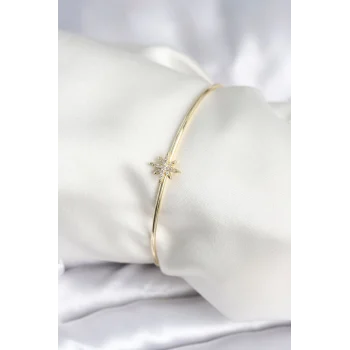 Kutup Yıldızı Figür Pirinç Gold Renk Kadın Bileklik