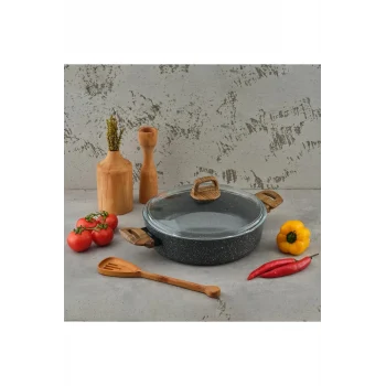 Leydi Marble Natura Granit Kısa Tencere 26 Cm