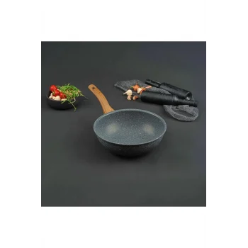 Leydi Marble Natura Granit Wok Tava 26 Cm