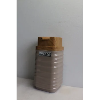 Luna Kare Sıvı Sabunluk Ahşap