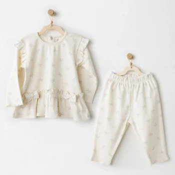 Luz&Pos Andywawa Ac26256 Baby Bow Bliss 2li Takım Ekru