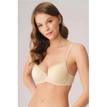 Luz&Pos Anıl Balenli Destekli Dolgulu Askıları Çıkabilen Günlük Klasik T-shirt Sütyeni