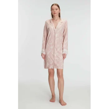 Luz&Pos Arias Closet Cotton Modal Uzun Kol Gecelik