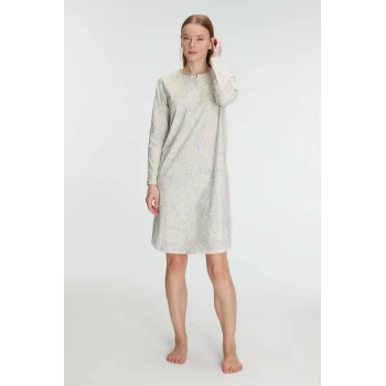 Luz&Pos Arias Closet Pamuklu Uzun Kollu Gecelik