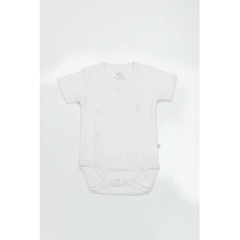 Luz&Pos Bistyle Organik Natural Basic Style Kruvaze Yarım Kol Body Bs17101 Beyaz