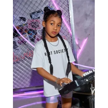 Luz&Pos Çocuk Unisex Baskılı T-shirt - Beyaz