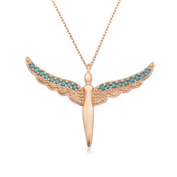 Luz&Pos Gümüş Kanatlı Melek Bayan Kolye
