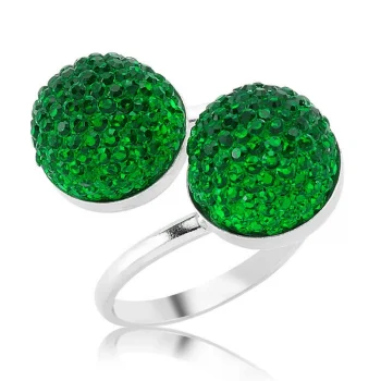 Luz&Pos Gümüş Kristal Taşlı Bayan Yüzük