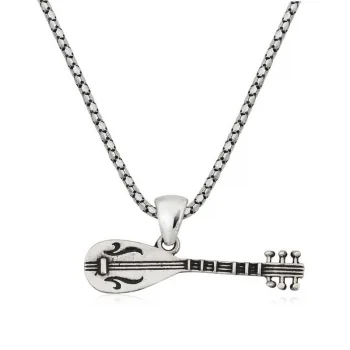 Luz&Pos Gümüş Saz Erkek Kolye