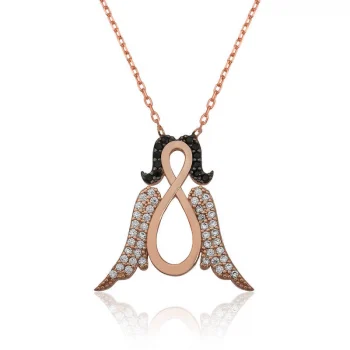 Luz&Pos Gümüş Sonsuz Melek Bayan Kolye