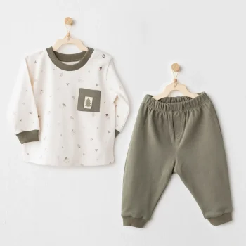 Luz&Pos My 1 St Wardrobe 2li Takım Ecru Green