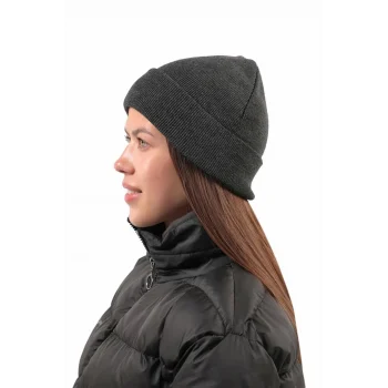 Luz&Pos Tam Kalıp Kışlık Triko Bere - Antrasit