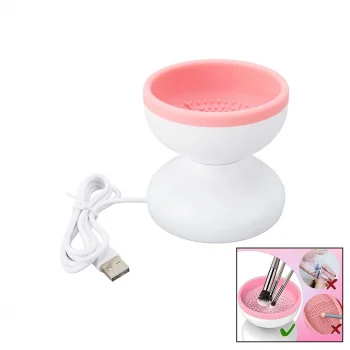 Makeup Brush Cleaner Makyaj Fırça Temizleme Makinesi  Usb Çalışma - Silikon Tırtıklı Hazne
