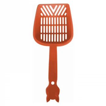 Markapet İnce Elekli Kedi Kumu Küreği Medium 10-25 cm Turuncu