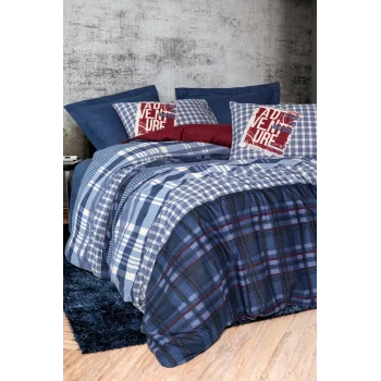 Masculine Tek Kişilik Nevresim Takımı Roger Lacivert