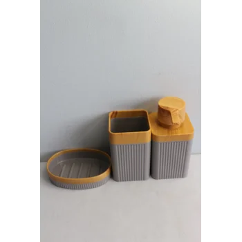 Maxel Mimoza Ahşap 3 lü Banyo Seti