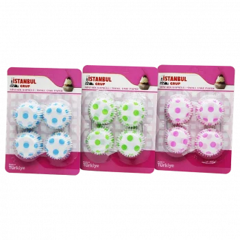 Mini Muffin Kağıt Kek Kapsülü - Paket İçinde 60 Adet Vardır