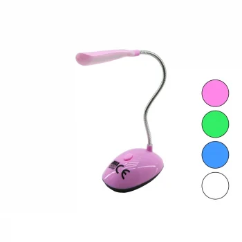 Mini   Pilli - Yaylı  Ledli Masa Lambası  3 X 1.5v Aaa Pil