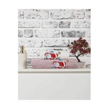 Mira Home Banyo Havlusu Takımı Noel Baba  Nakışlı