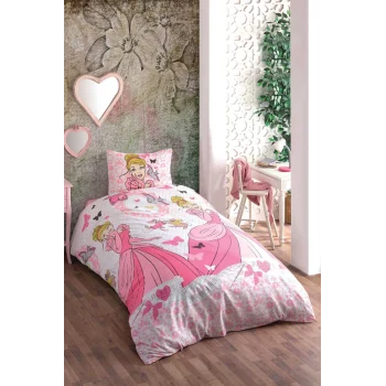 Mira Home Tek Kişilik Genç Kız Çocuk Nevresim Takımı Prenses