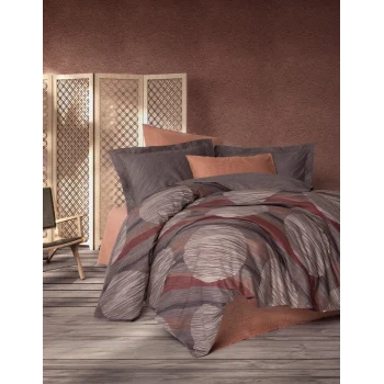 Modern Çift Kişilik Nevresim Takımı Fluss Tarçın