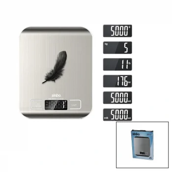 Mutfak Tartısı Terazi İnox Lcd Ekran 5kg/1gr Pilli=2x Aaa Pil Gr/oz/ml/ıb Ölçüm Sks-4527