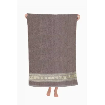 Nayra &#37;100 Pamuklu Banyo Havlusu 70x140 Cm Kahve
