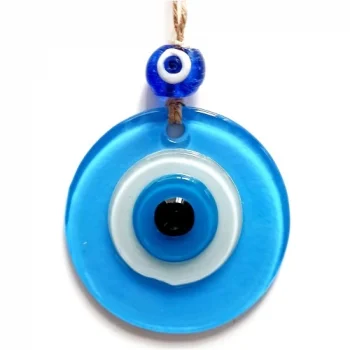 Nazar Boncuklu Bebek Mavisi Renginde Mini Duvar Süsü