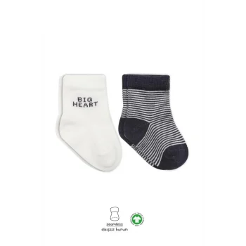 NessiWorld Big Heart Penye Soket Çorap 2Li BS10117 Antrasit (ADET FİYATIDIR)