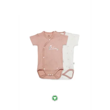 NessiWorld Bloom Rose 2li Yarım Kol Badi 17119 Ekru Gül Kurusu