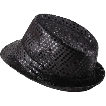 Çocuk Boy Siyah Payetli Şapka Gösteri Şapkası Michael Jackson Şapkası 54 No  NessiWorld
