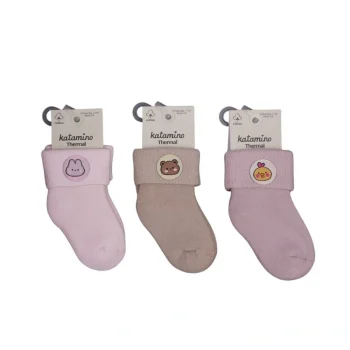 NessiWorld Nesrin Aksesuarlı Kız Bebek Havlu Soket Çorap K45902 (ADET FİYATIDIR)