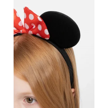 Kırmızı Fiyonklu Minnie Mouse Taç Fare Tacı Kafa Bandı