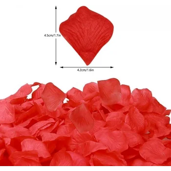 Kırmızı Renk Gül Yaprağı Şekilli Konfeti – 1 Paket 100 Adet