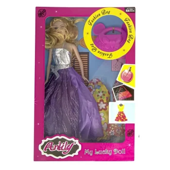 Anlily Çantalı Yedek Elbiseli Bebek 2281