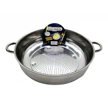 No-3 - 30cm Basık Süzek Metal Süzgeç