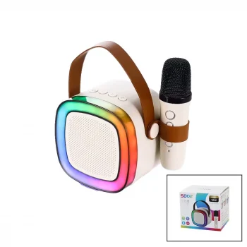Nostalji Mini Radyo Modelkaraoke Mikrofonlubluetooth Wireless Hoparlör- Speaker Usb Şarjlı