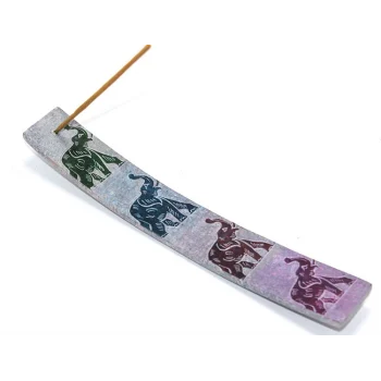 Obsidian Taşı Fil Tasarımlı Kayık Tütsülük