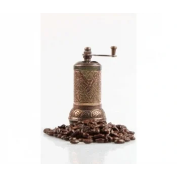 Osmanlı Motifli Kahve Ve Baharat Değirmeni Bakır