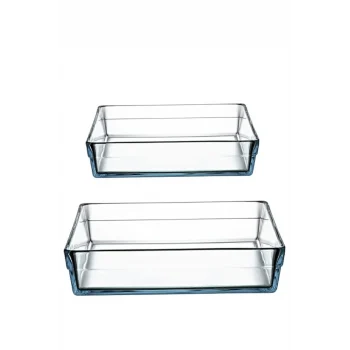 Paşabahçe 159129 Borcam Premium Kare Tepsi 2li Set