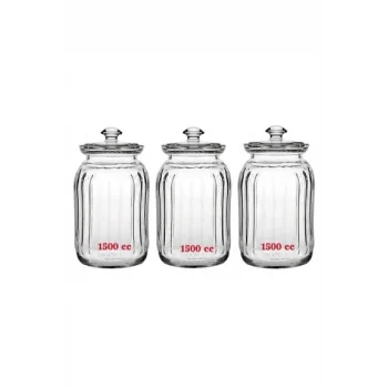 Paşabahçe Viva Cam Kavanoz 1500 Cc X 3 Adet ( 96394)