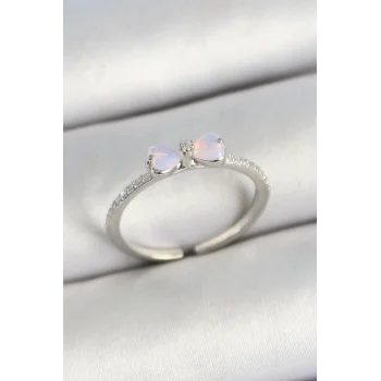 Pirinç Fiyonk Figürlü Zirkon Taşlı Gold Renk Ayarlanabilir Kadın Yüzük