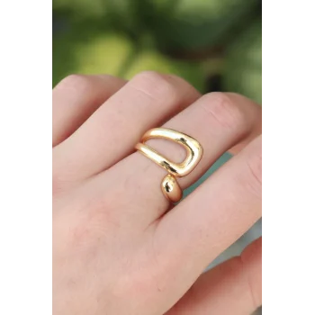 Pirinç Gold Renk Ayarlanabilir Yüzük