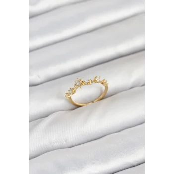 Pirinç Gold Renk Manifest Kadın Yüzük