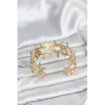 Pirinç Gold Renk Vintage Kadın Bileklik