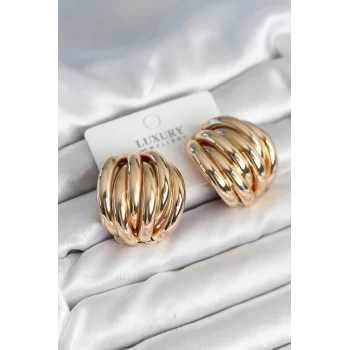 Pirinç Gold Renk Vintage Kadın Küpe
