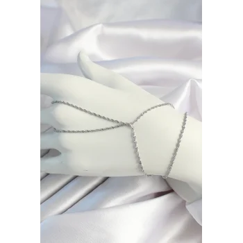 Pirinç Gümüş Renk Burgu Zincirli Şahmeran